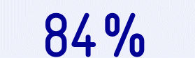 84 %